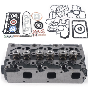 Kubota D1503 Complete Cylinder Head & Full Gasket Kit Excavator  KX91-3 U35 1A013-03043 16487-03045 1A013-03044 Cylinder Head 